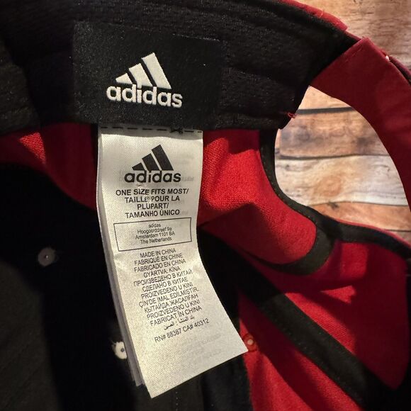 Adidas Texas Tech Red Raiders Hat Adjustable Strapback Cap Masked Rider Double T - Picture 8 of 8